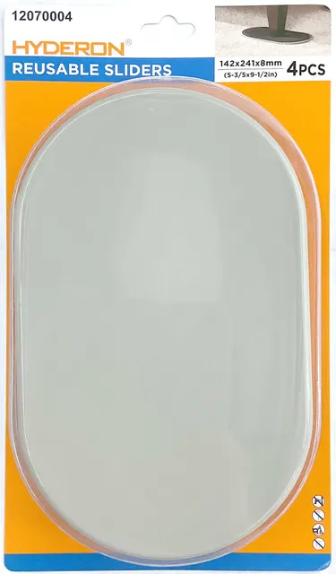 Deslizadores para muebles, 142 × 4, 4 piezas