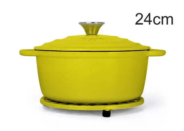 Olla alta, color amarillo