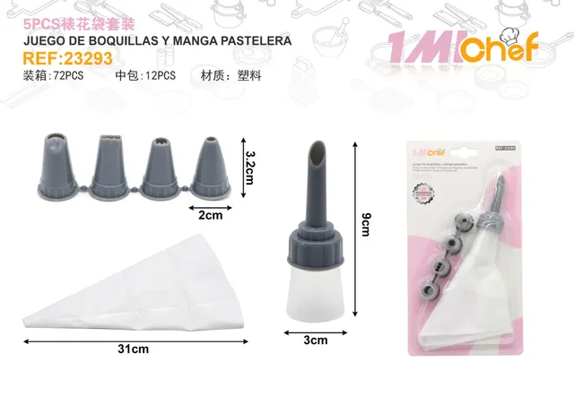 Utensilios para hornear, 5 piezas