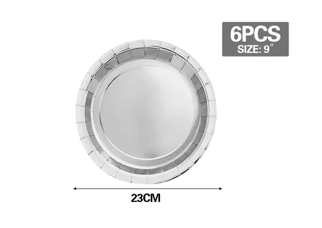 Colección Plata, 9 pulgadas, 6 piezas