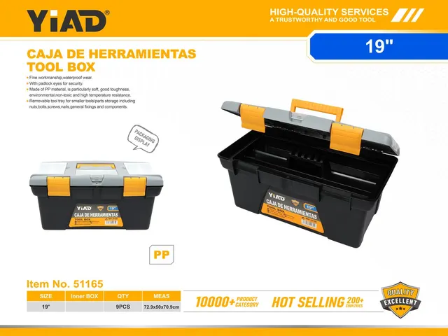 Caja de herramientas, 19 pulgadas