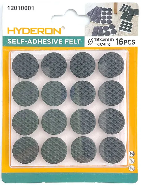 Protector para pata de mueble, 19 mm, 16 piezas, modelo 12010001