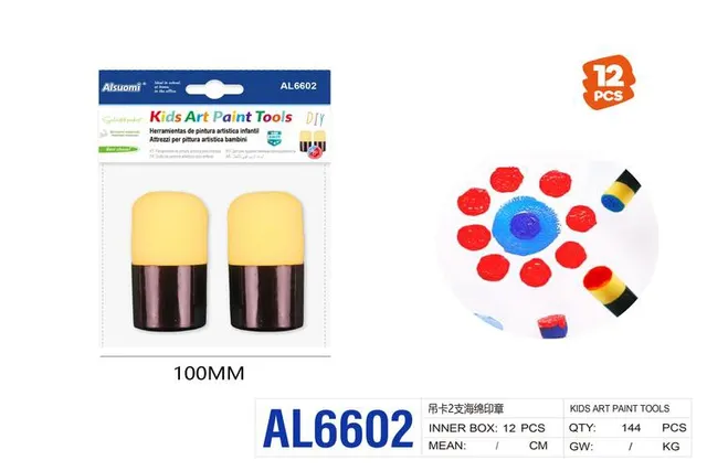Cepillo de esponja, 2 piezas, modelo AL6602