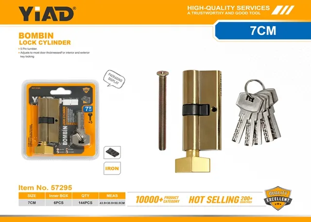 Cilindro para cerradura, 70 mm, ref. 57295