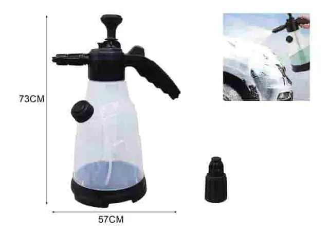 Botella pulverizadora para limpieza de coches, 2,3 L, colores negro y blanco