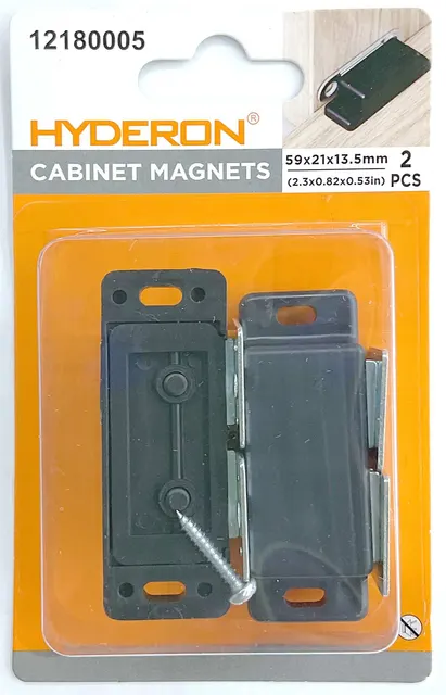 Tope con ventosa para puertas y gabinetes, 59 × 21 × 13,5 mm, 2 piezas, modelo 12180005