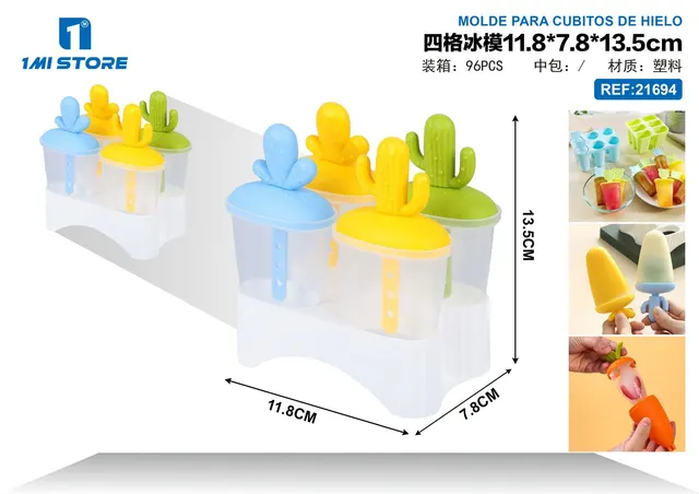 Molde para cubos de hielo, 11,8 × 7,8 × 13,5 cm