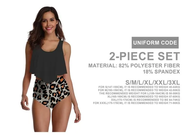 Traje de baño para mujer, color negro, modelo QY1063-4