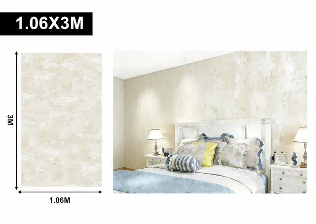 Papel tapiz efecto tela, 1,06 × 3 m, 3 m, modelo 03118