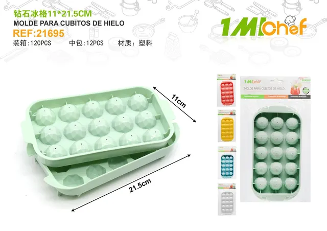 Molde para cubos de hielo, 11 × 21,5 cm