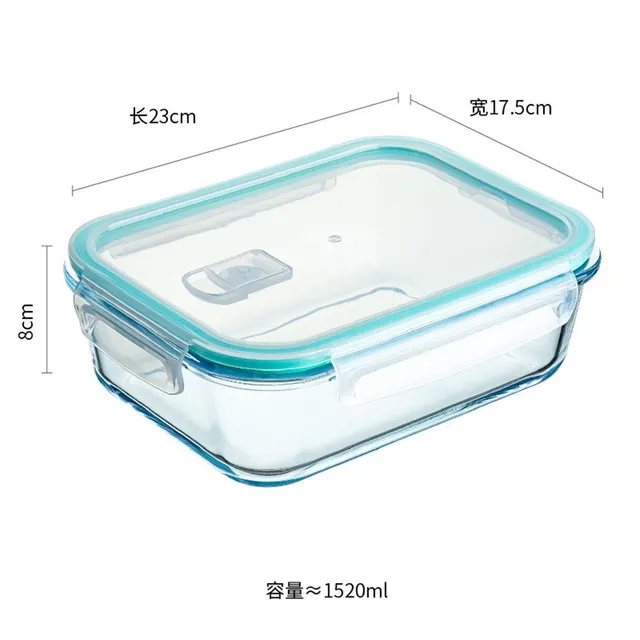 Recipiente para almacenar alimentos, 1520 ml, color transparente