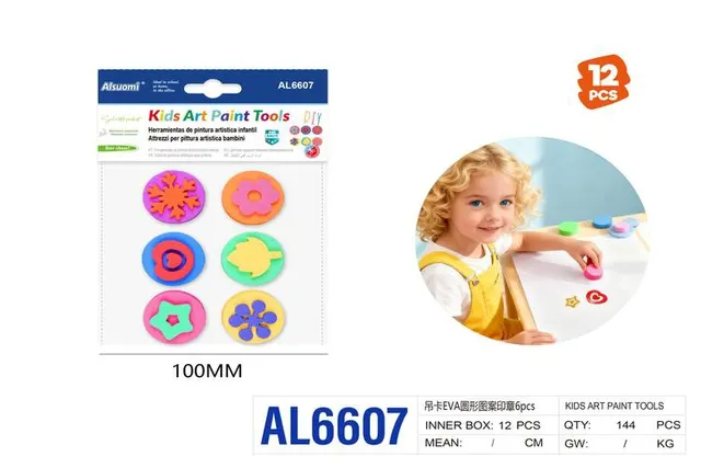 Cepillo de esponja, 6 piezas, modelo AL6607