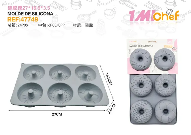 Molde de silicona para pastel, 27 × 16,5 × 3,5 cm