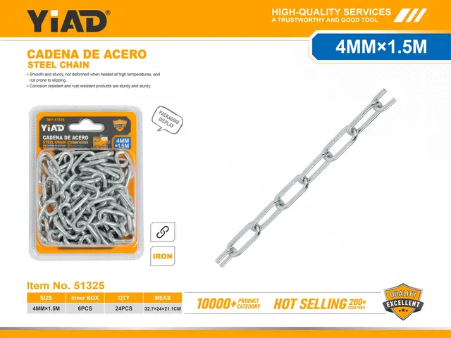 Cadenas, 4 mm, 1,5 mm