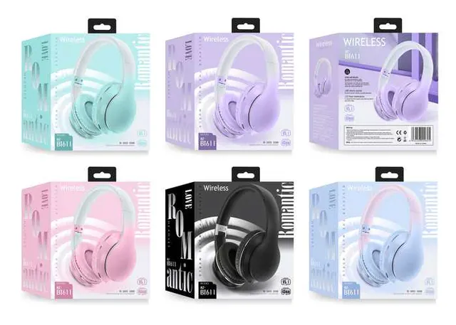 Auriculares supraaurales, color azul, modelo 250419