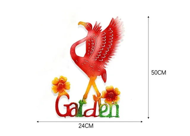Adorno de jardín de hierro forjado, modelo HY25-334METAL