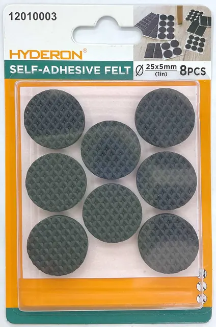 Protector para pata de mueble, 25 mm, 8 piezas, modelo 12010003