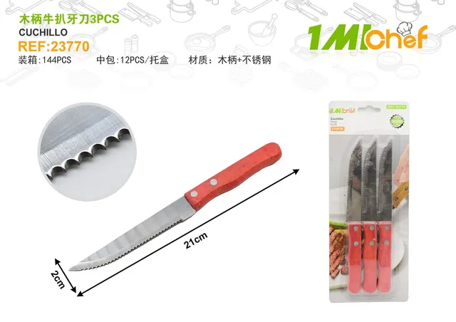 Cuchillo, 3 piezas, ref. 23770