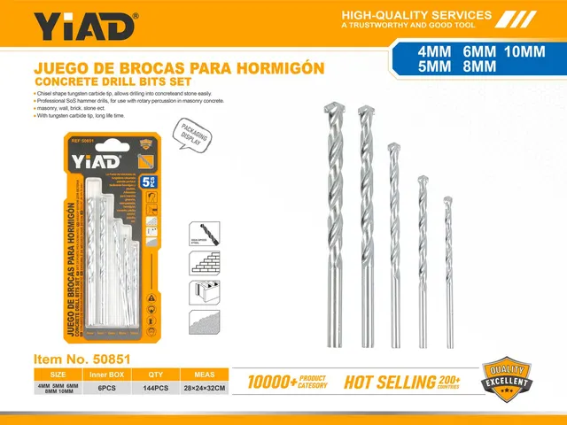 Serie de brocas, 5 piezas, ref. 50851