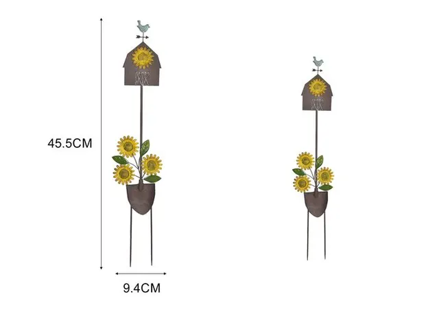Estacas para jardín, 9,4 × 45,5 cm