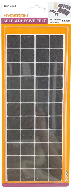 Protectores de fieltro, 22 × 22 mm, 44 piezas