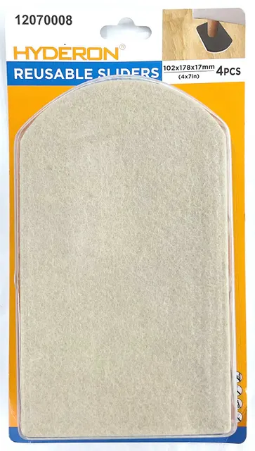 Deslizadores para muebles, 102 × 4, 4 piezas