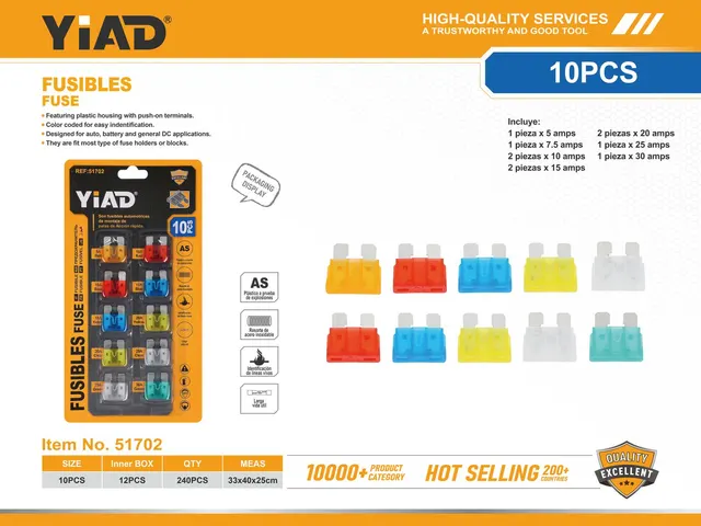 Fusible, 10 piezas, ref. 51702