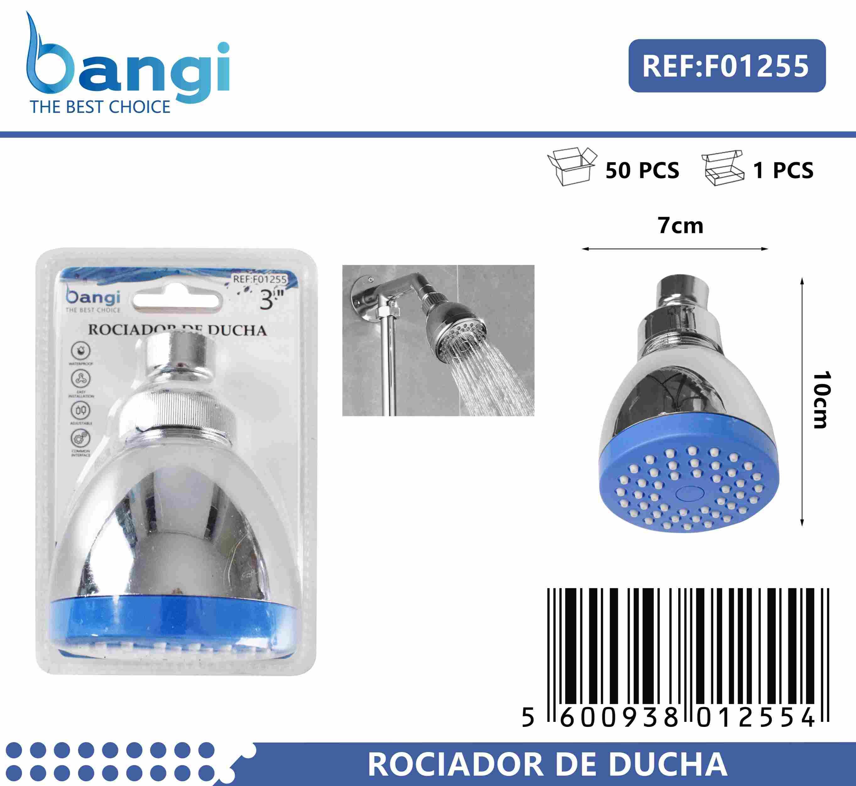 Boquilla, 3 pulgadas, color azul, modelo F01255