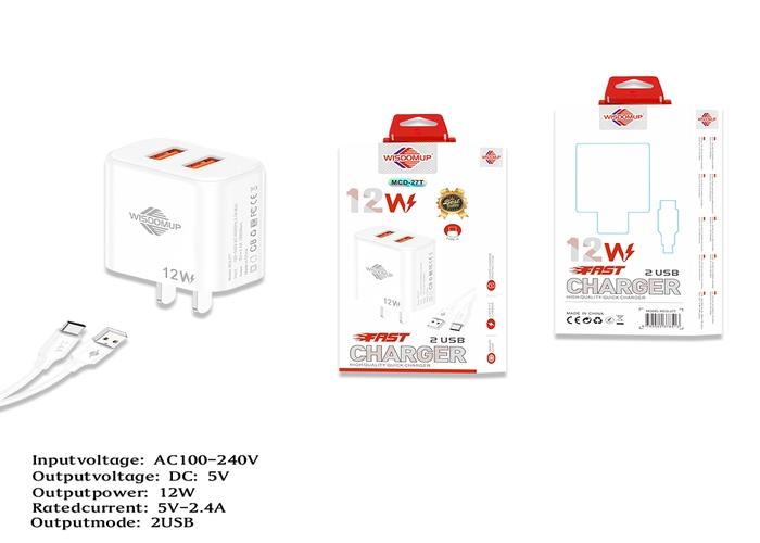 Cargador, 12 W, modelo MCD-27T