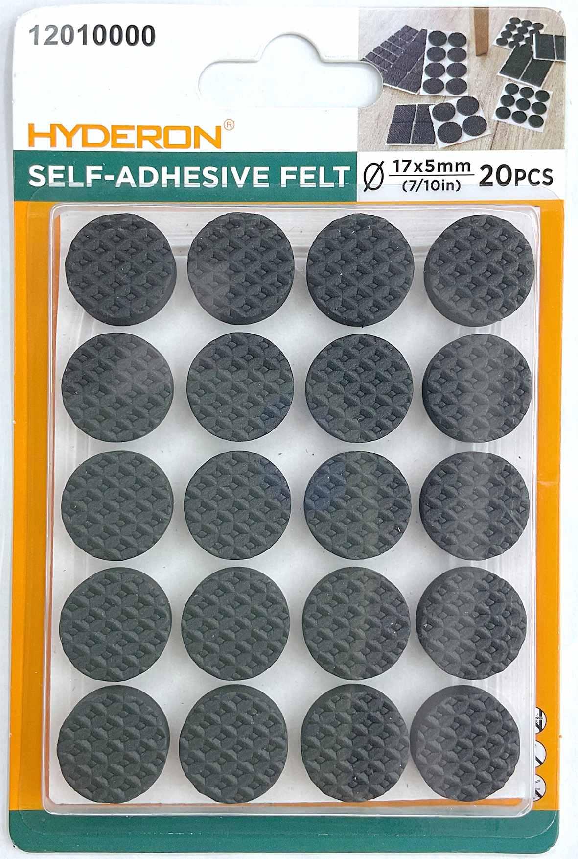 Protector para pata de mueble, 17 mm, 20 piezas, modelo 12010000