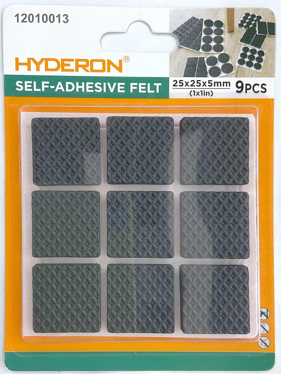 Protector para pata de mueble, 25 × 25 mm, 9 piezas, modelo 12010013