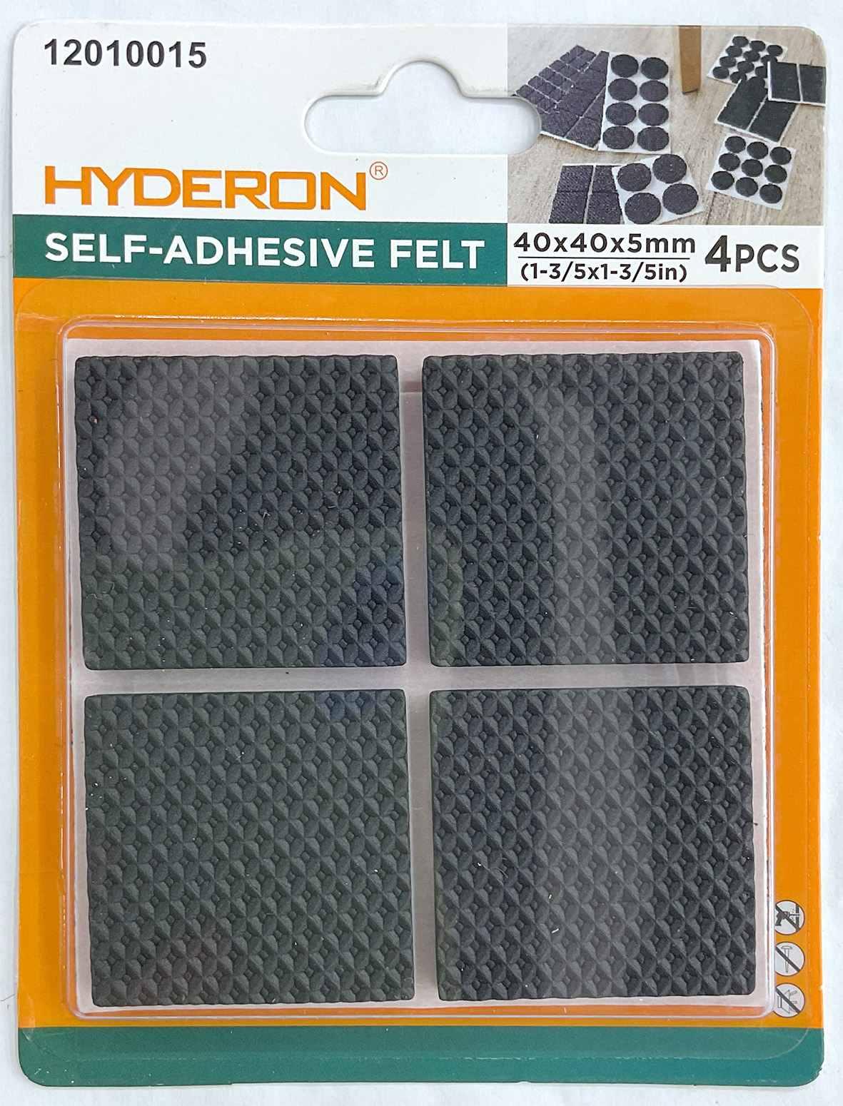 Protector para pata de mueble, 40 × 40 mm, 4 piezas, modelo 12010015