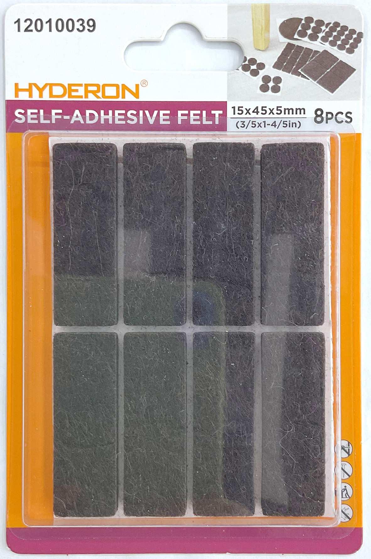 Protector para pata de mueble, 15 × 45 mm, 8 piezas, modelo 12010039
