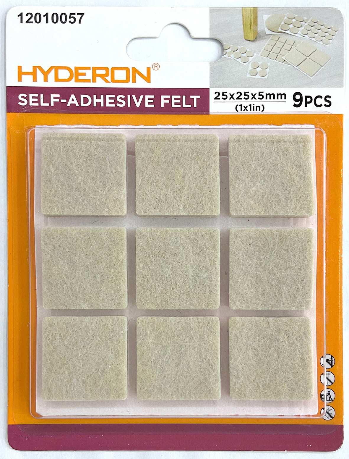 Protector para pata de mueble, 25 × 25 mm, 9 piezas, modelo 12010057