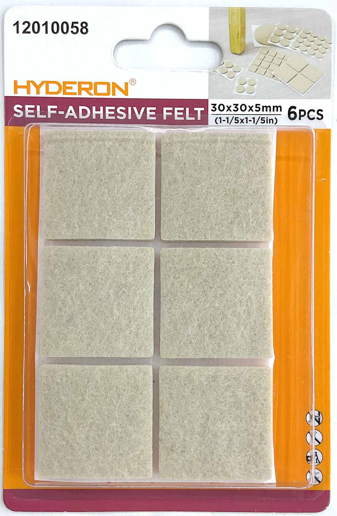 Protector para pata de mueble, 30 × 30 mm, 6 piezas, modelo 12010058