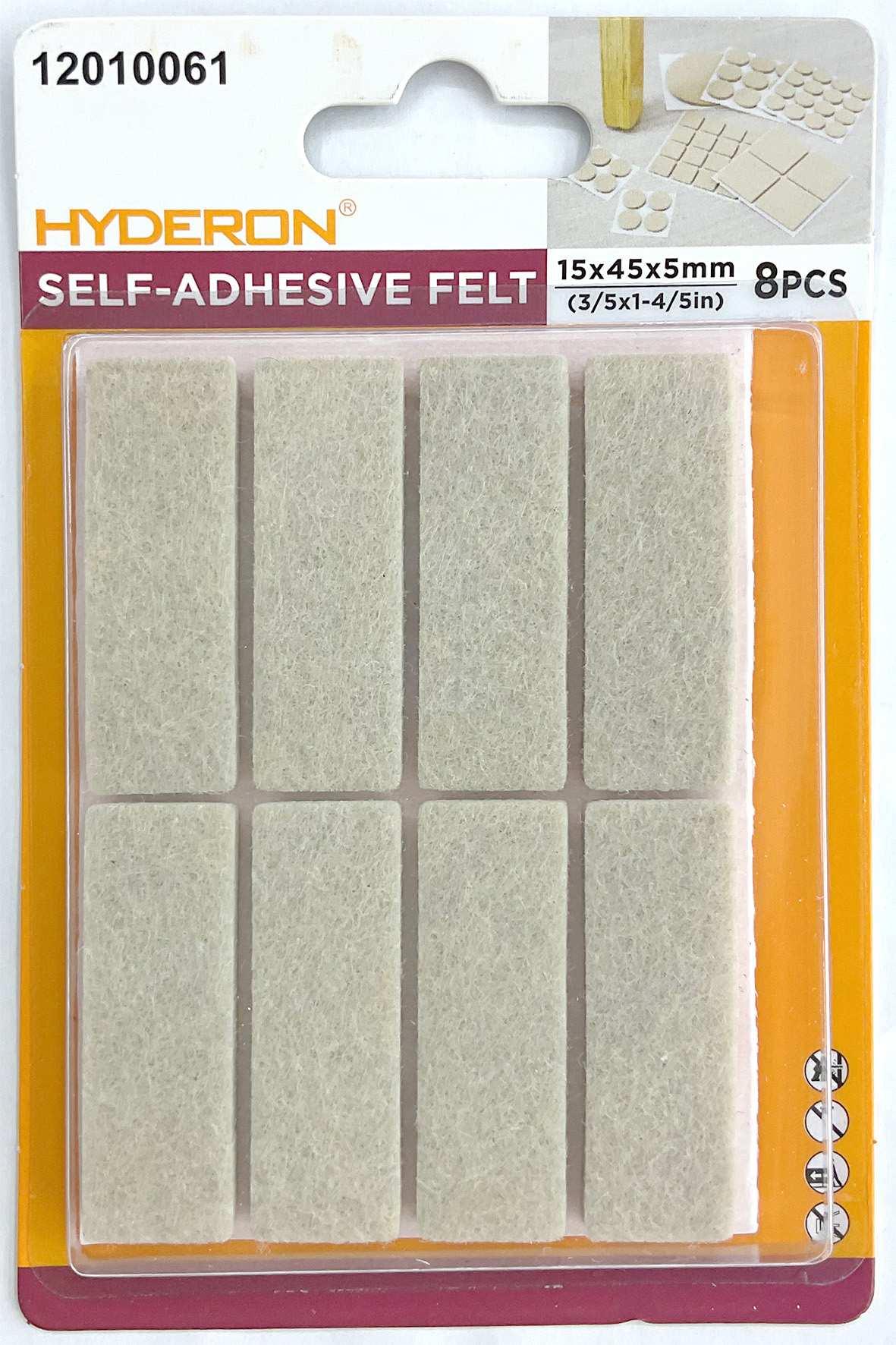 Protector para pata de mueble, 15 × 45 mm, 8 piezas, modelo 12010061