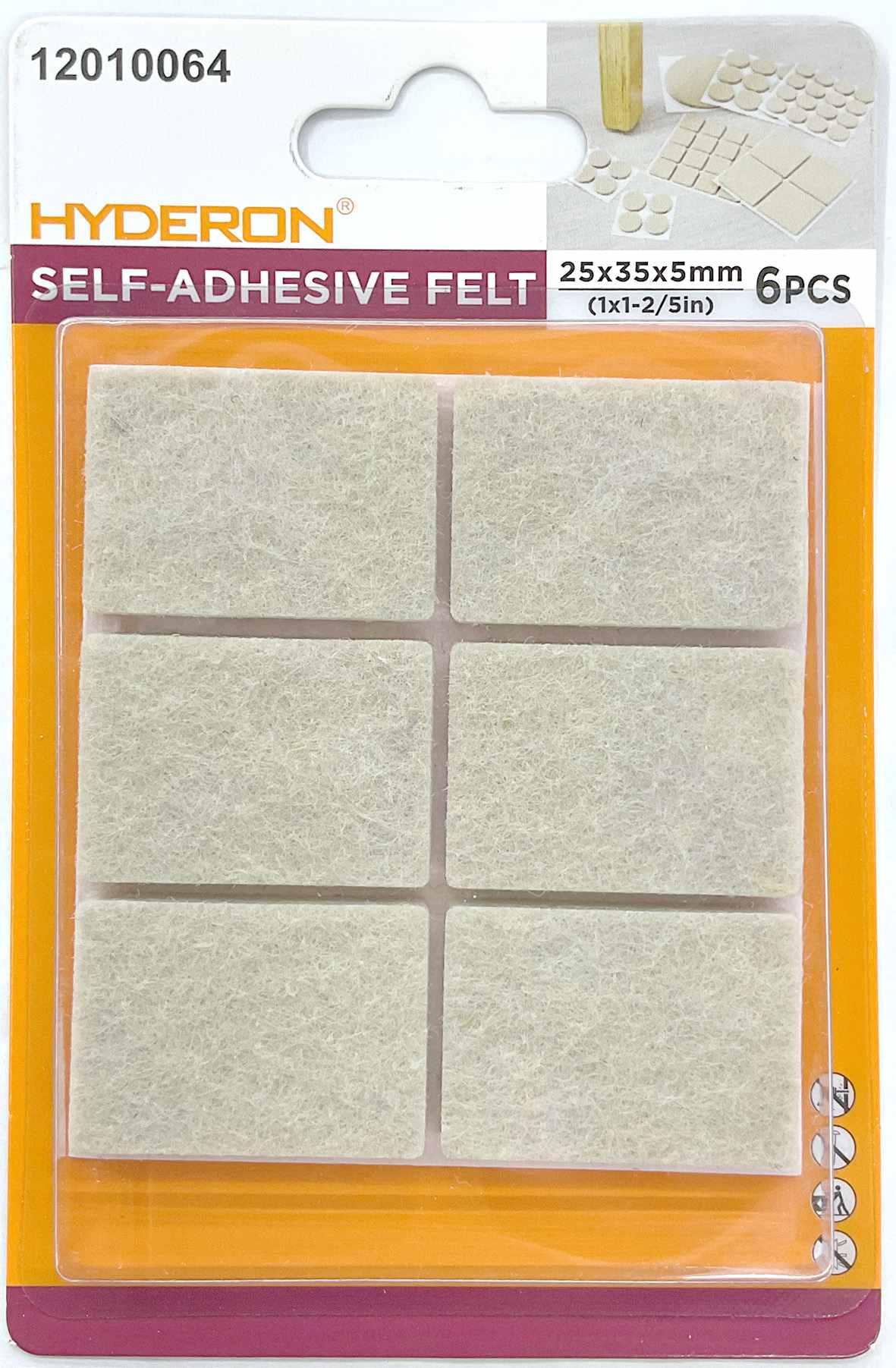 Protector para pata de mueble, 25 × 35 mm, 6 piezas, modelo 12010064