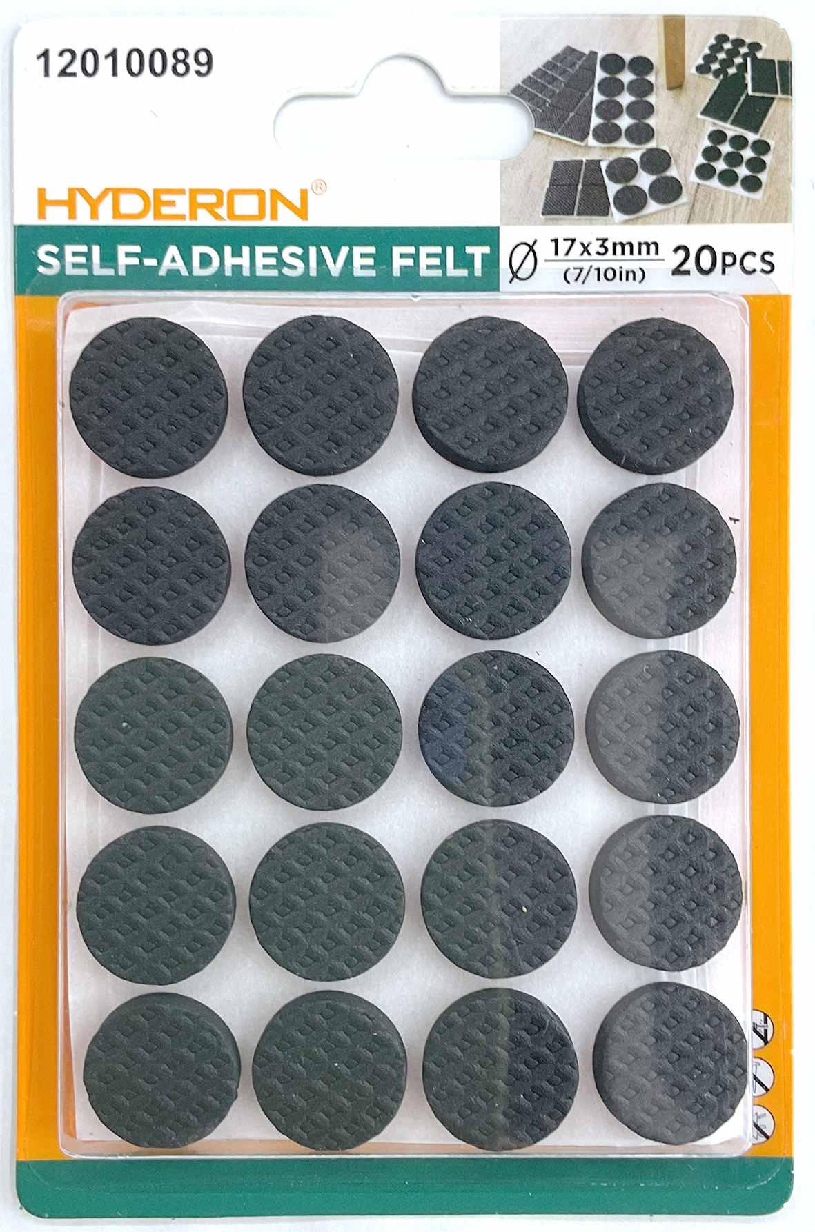 Protector para pata de mueble, 17 mm, 20 piezas, modelo 12010089