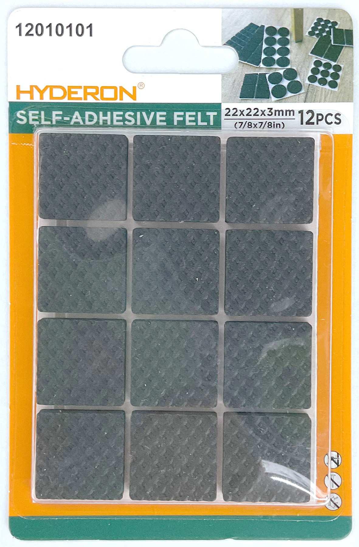 Protector para pata de mueble, 22 × 22 mm, 12 piezas, modelo 12010101