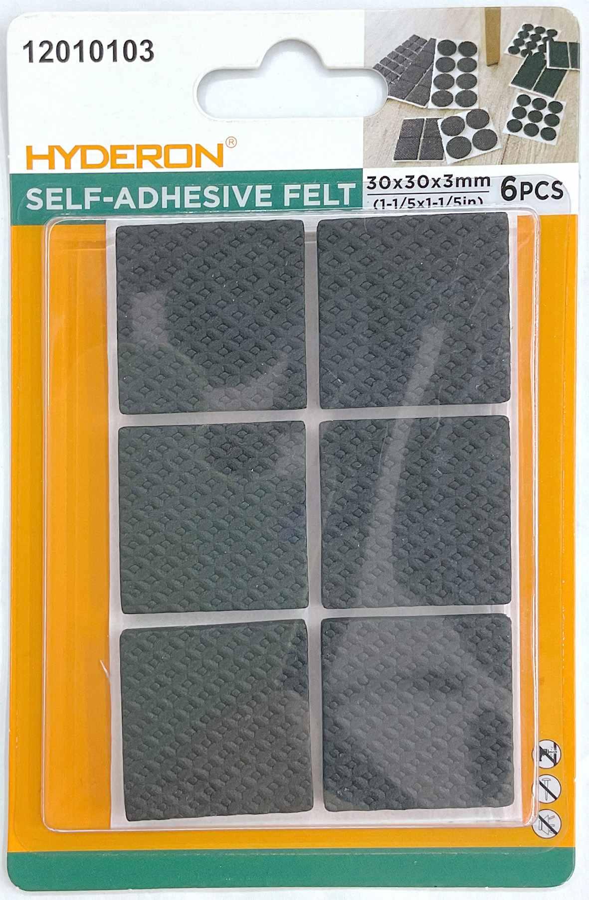 Protector para pata de mueble, 30 × 30 mm, 6 piezas, modelo 12010103