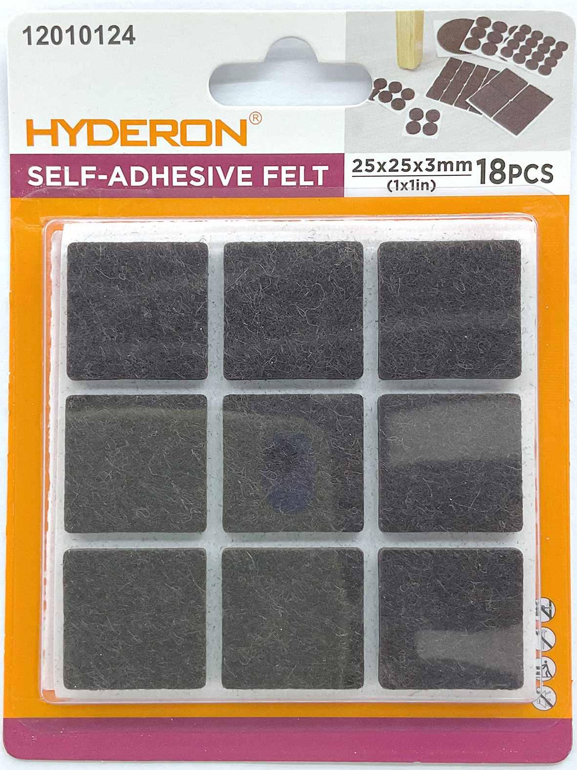Protector para pata de mueble, 25 × 25 mm, 18 piezas, modelo 12010124