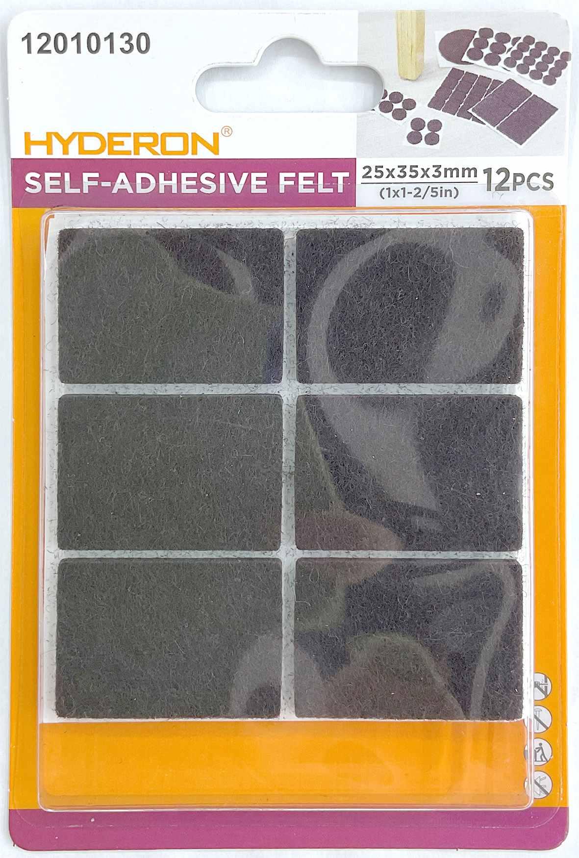 Protector para pata de mueble, 25 × 35 mm, 12 piezas, modelo 12010130