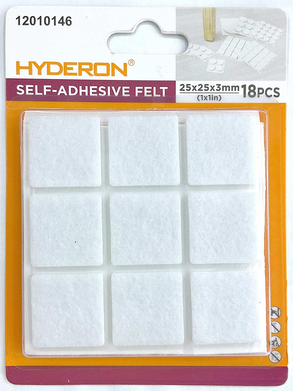 Protector para pata de mueble, 25 × 25 mm, 18 piezas, modelo 12010146