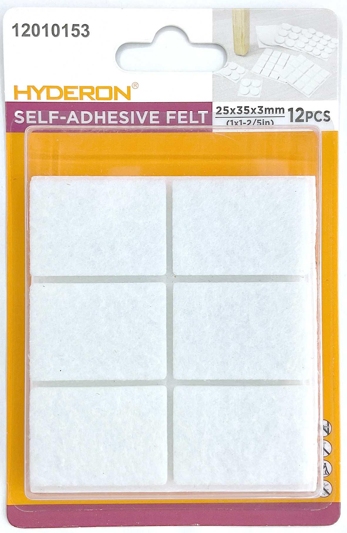 Protector para pata de mueble, 25 × 35 mm, 12 piezas, modelo 12010153