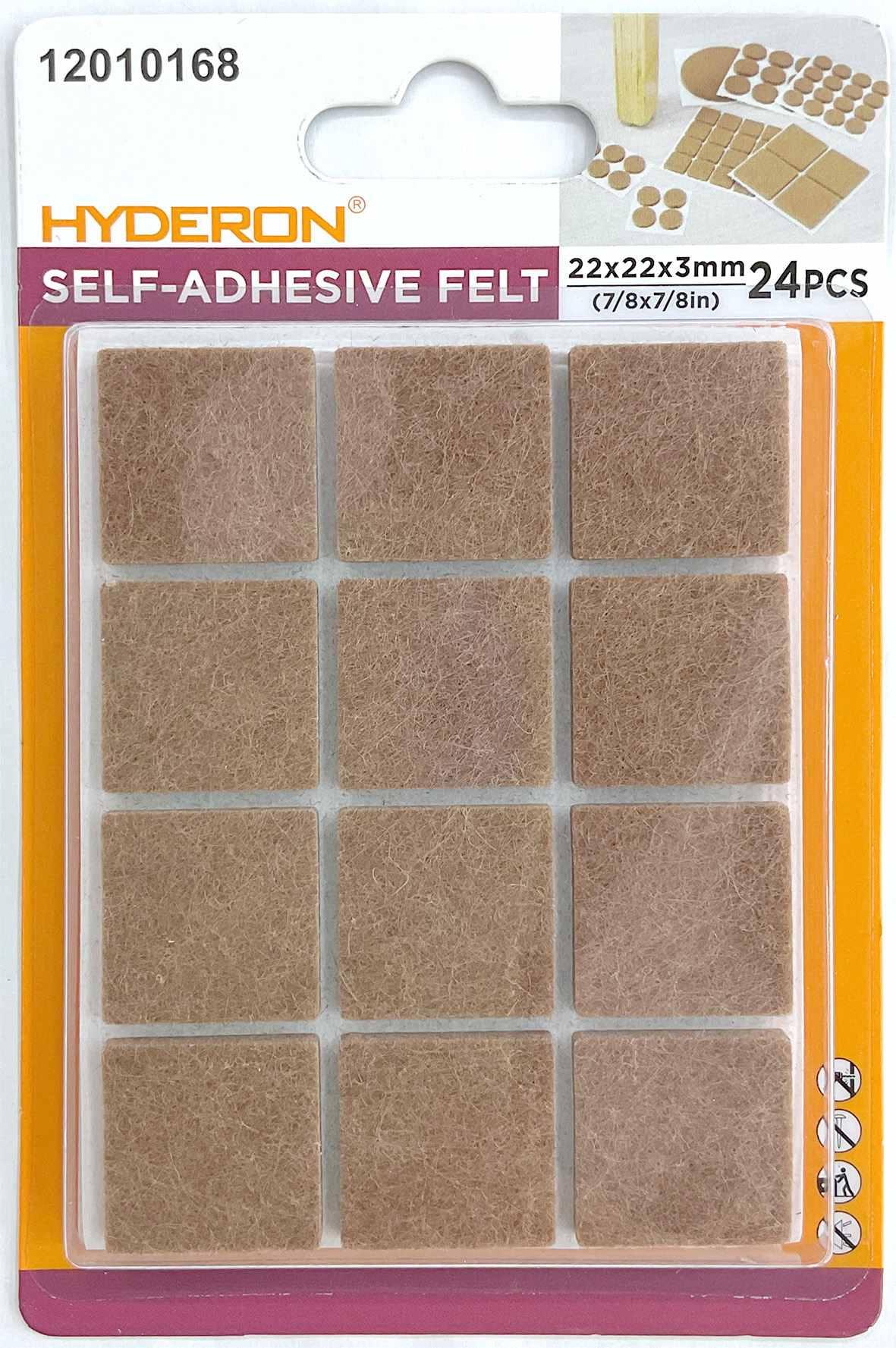 Protector para pata de mueble, 22 × 22 mm, 24 piezas, modelo 12010168
