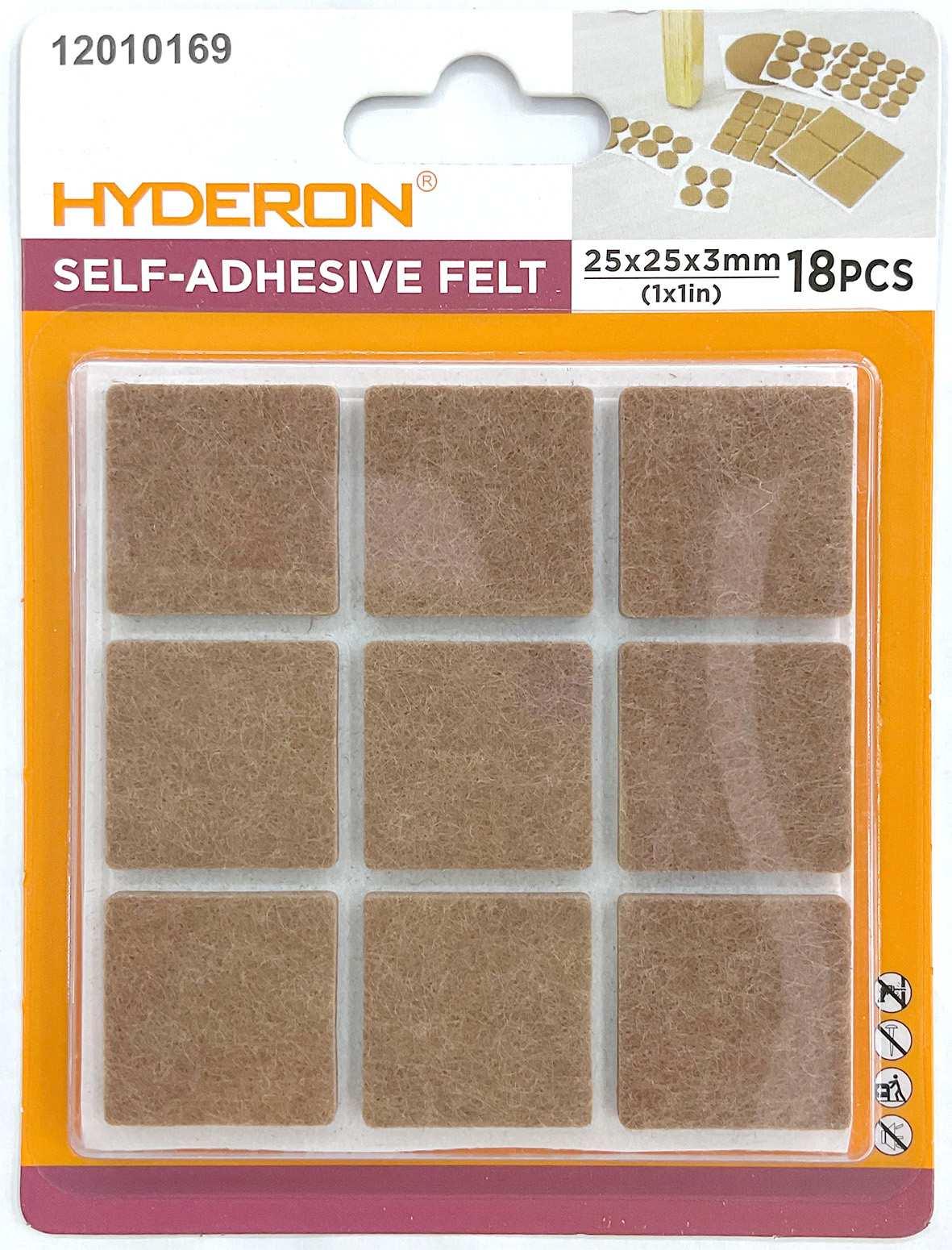 Protector para pata de mueble, 25 × 25 mm, 18 piezas, modelo 12010169