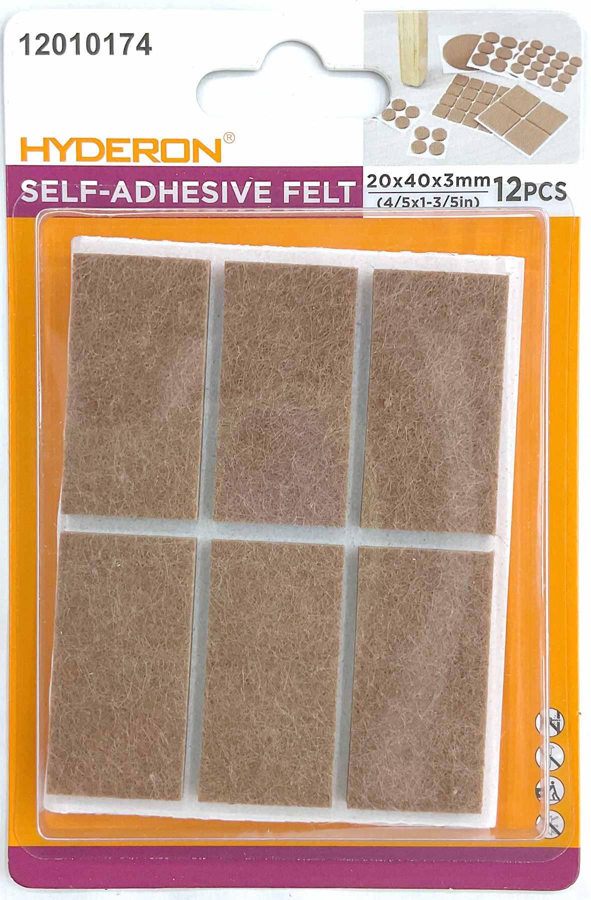Protector para pata de mueble, 20 × 40 mm, 12 piezas, modelo 12010174