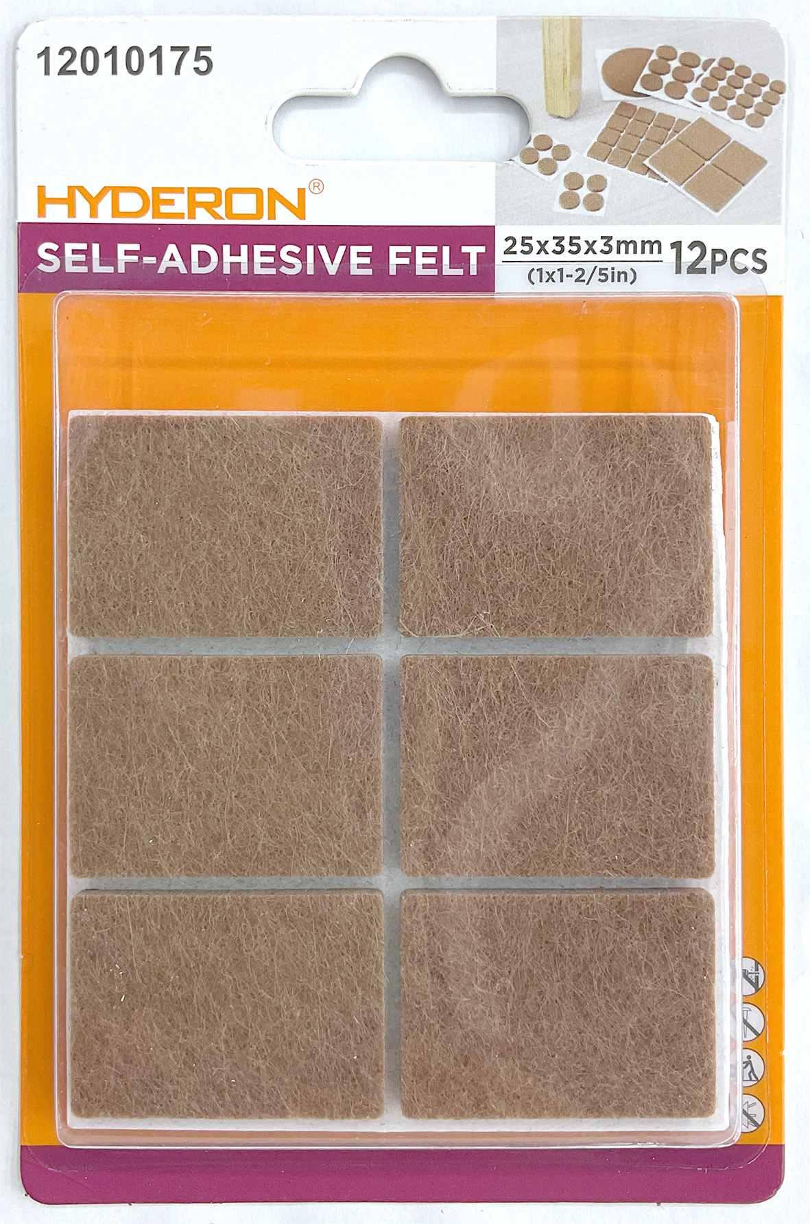 Protector para pata de mueble, 25 × 35 mm, 12 piezas, modelo 12010175