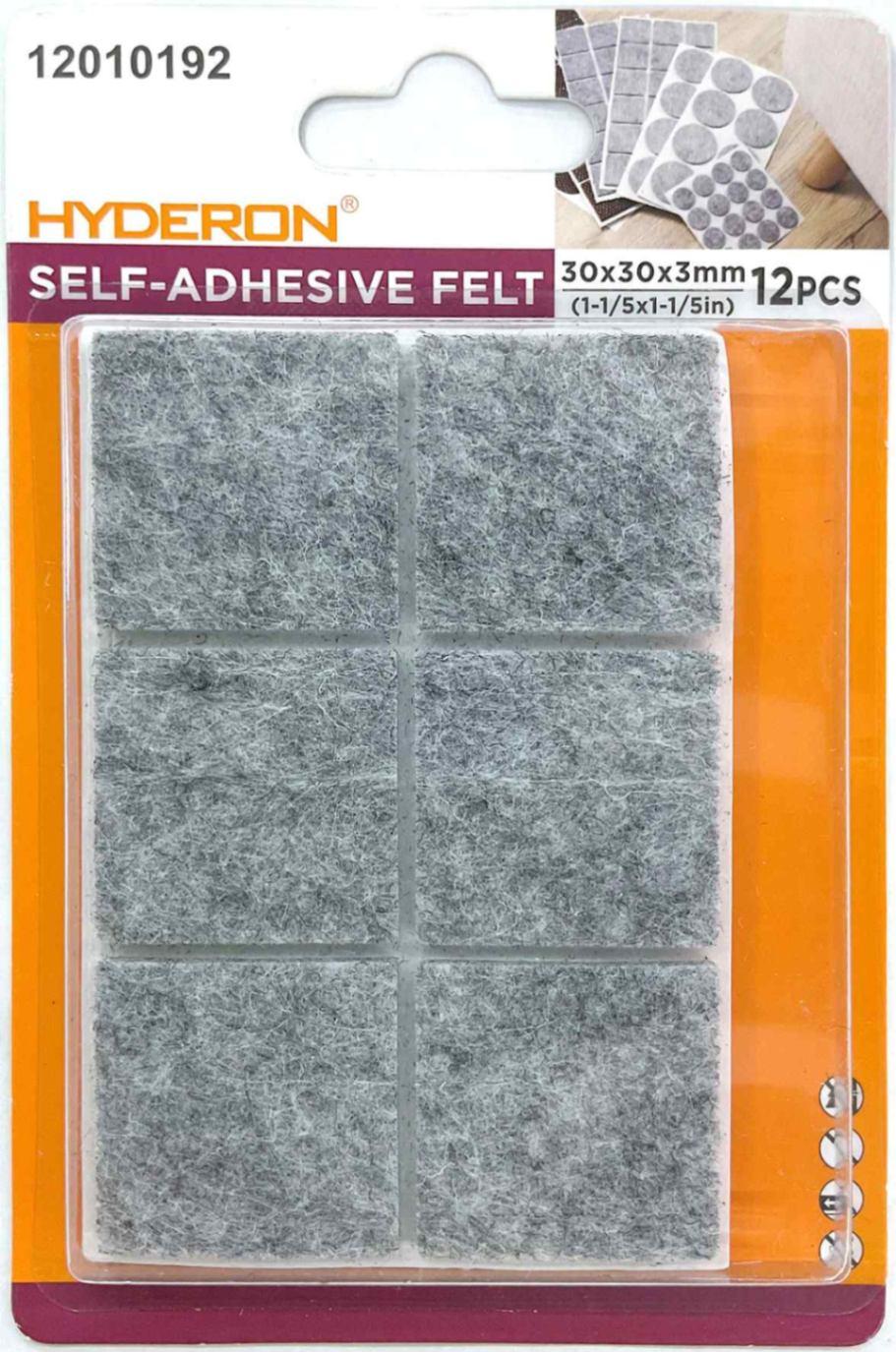 Protector para pata de mueble, 30 × 30 mm, 12 piezas, modelo 12010192