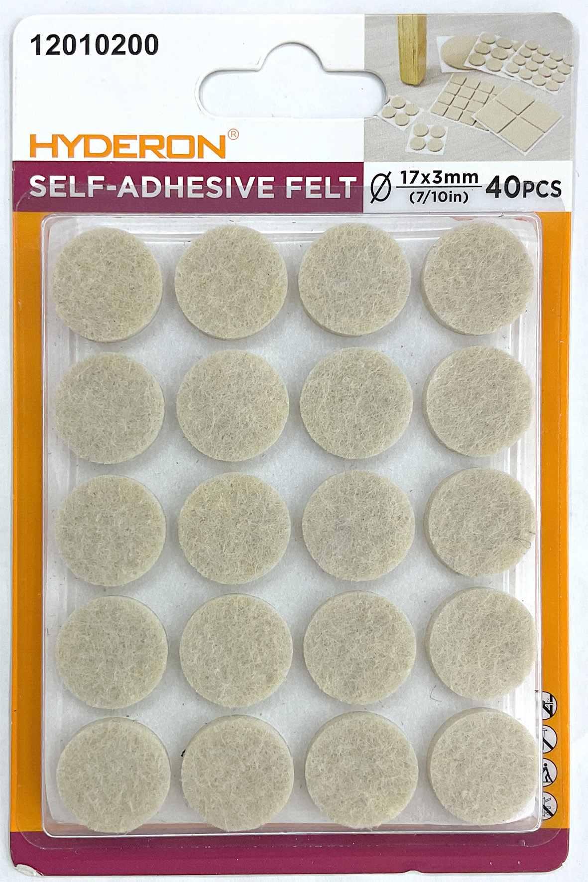 Protector para pata de mueble, 17 mm, 40 piezas, modelo 12010200